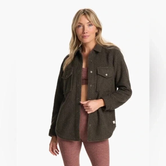 Vuori Women's Sycamore Shirt Jacket Color: DARK COCOA Size XXS - Picture 3 of 14